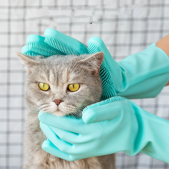 Transform Your Pet's Grooming Experience with Our Silicone Pet Grooming Brush Glove